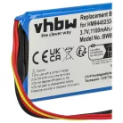 VHBW GPS Battery AHL03714001 - 1100 mAh 3.7 V Li-Ion