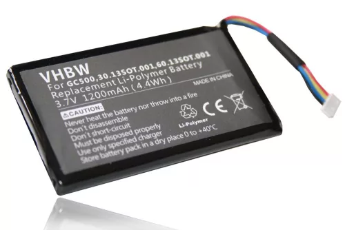 VHBW GPS Akku Navigon GC500, 60.13SOT.001, 30.13SOT.001 - 1200 mAh 3,7 V Li-Polymer