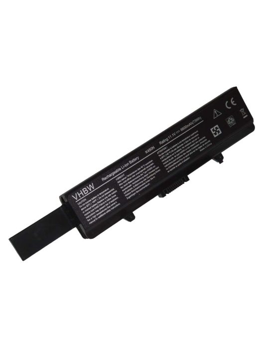 Notebook akkumulátor  Dell 0GW252, 0F965N, 0F972N, 312-0566 - 6600 mAh 11,1 V Li-Ion, fekete