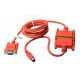Mitsubishi MELSEC FX RS-232 Programozó Vezeték - 13,9 cm Adapter, Piros