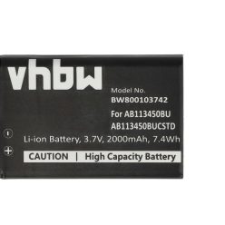   Mobiltelefon akkumulátor  Samsung AB113450BU, AB113450BUCSTD - 2000 mAh 3,7 V Li-Ion