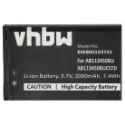VHBW Mobile Phone Battery Samsung AB113450BU, AB113450BUCSTD - 2000 mAh 3.7 V Li-Ion