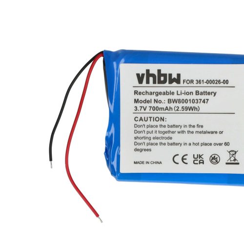 VHBW GPS Akku Garmin 361-00026-00 - 700 mAh 3,7 V Li-Ion