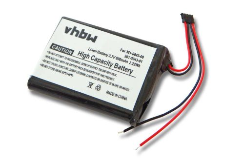 VHBW GPS Akku 361-0043-00, 361-00043-00, 361-0043-01, 361-00043-01 - 600 mAh 3,7 V Li-Ion