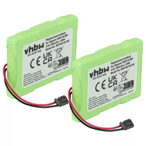 VHBW Kabelloser Telefonakku Siemens T325, NS3109, GPF6M3BMX, 3QNF3550 - 500 mAh 3,6 V NiMH