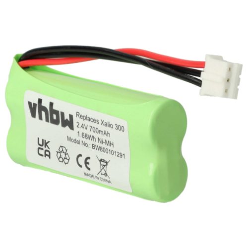 VHBW Wireless Phone Battery H-AAA500X2 - 700 mAh 2.4 V NiMH
