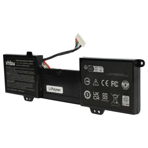 VHBW Notebook akkumulátor  Dell 9YXN1, CN-09YXN1, TR2F1, WW12P - 1950 mAh 14,8 V Li-polimer, fekete