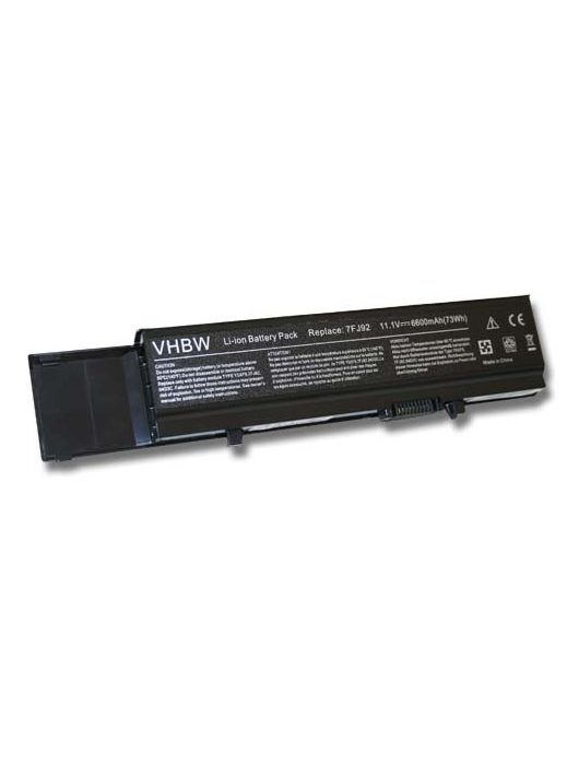 Notebook akkumulátor  Dell 312-0997, 04D3C, 0TXWRR, 04GN0G - 6600 mAh 11,1 V Li-Ion, fekete