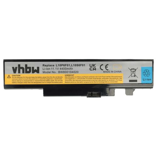 VHBW Notebook Battery Lenovo L10P6F01, 57Y6626, 57Y6625, L10S6F01 - 4400 mAh 11.1 V Li-Ion, black