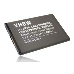   Mobiltelefon akkumulátor  Alcatel TLIB5AA, BY75 - 1500 mAh 3,7 V Li-Ion