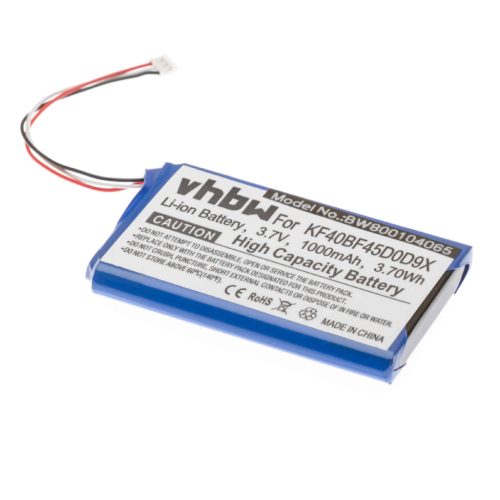 VHBW GPS Akku Garmin KF40BF45D0D9X - 1000 mAh 3,7 V Li-Ion