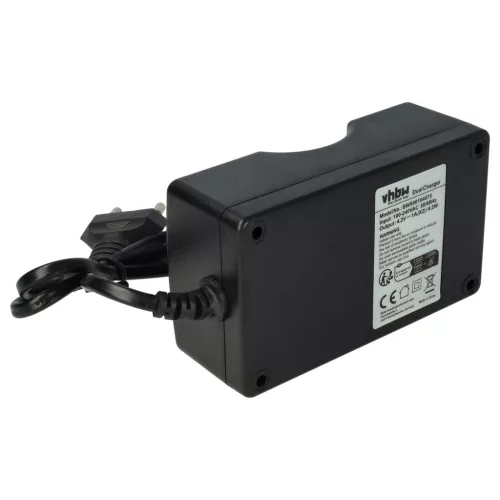 VHBW Charger for 17670, 18650 Batteries - 2 Slot