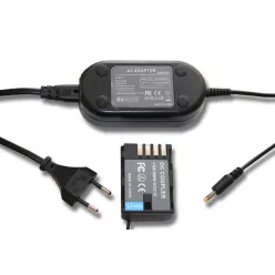   VHBW Power Supply DMW-AC8EG for Camera + DC Connector, Panasonic DMW-DCC12 - 2 m, 8.4 V 2.0 A