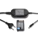 VHBW Power Supply DMW-AC8EG for Camera + DC Connector, Panasonic DMW-DCC12 - 2 m, 8.4 V 2.0 A