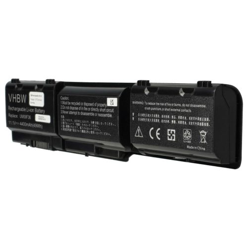 VHBW Notebook akkumulátor  Acer 3ICR19/66-2, AK.006BT.069, 934T2053F - 4400 mAh 11,1 V Li-Ion, fekete