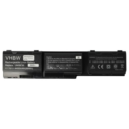 VHBW Notebook akkumulátor  Acer 3ICR19/66-2, AK.006BT.069, 934T2053F - 4400 mAh 11,1 V Li-Ion, fekete