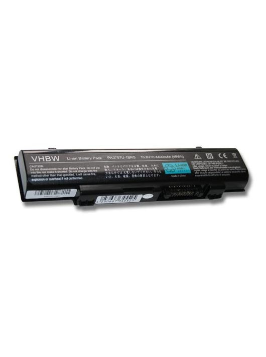 Notebook akkumulátor  Toshiba PA3757U-1BRS, PABAS213 - 4400 mAh 10,8 V Li-Ion, fekete