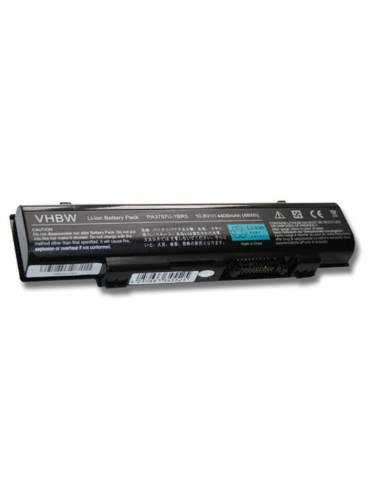 Notebook akkumulátor  Toshiba PA3757U-1BRS, PABAS213 - 4400 mAh 10,8 V Li-Ion, fekete