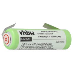   Battery replaces Braun 180AAH, 233.8008860 - 2500 mAh 1.2 V NiMH