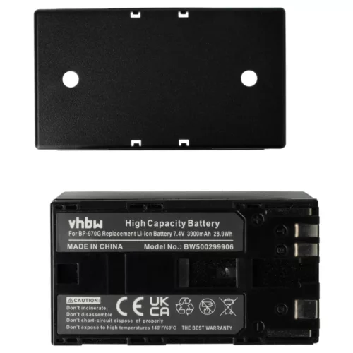 VHBW Videokamera Akku BP-955, BP-925, BP-975, BP-970G - 6000 mAh 7,4 V Li-Ion