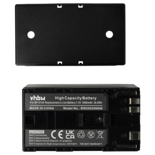 VHBW Videokamera Akku BP-955, BP-925, BP-975, BP-970G - 6000 mAh 7,4 V Li-Ion