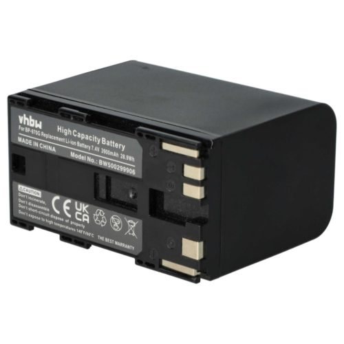 VHBW Videokamera Akku BP-955, BP-925, BP-975, BP-970G - 6000 mAh 7,4 V Li-Ion