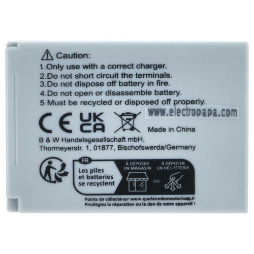 VHBW Akkumulátor Canon NB-5L - 650 mAh 3,6 V Li-Ion