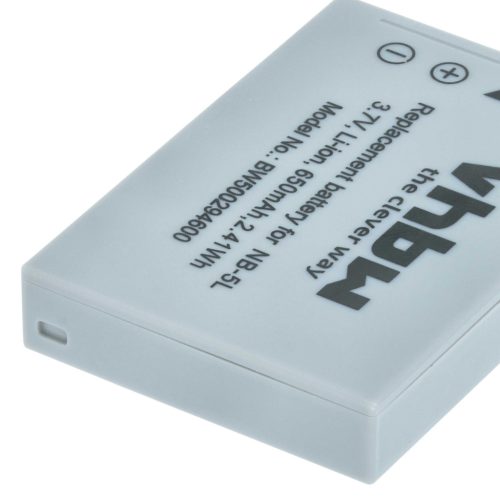 VHBW Akkumulátor Canon NB-5L - 650 mAh 3,6 V Li-Ion