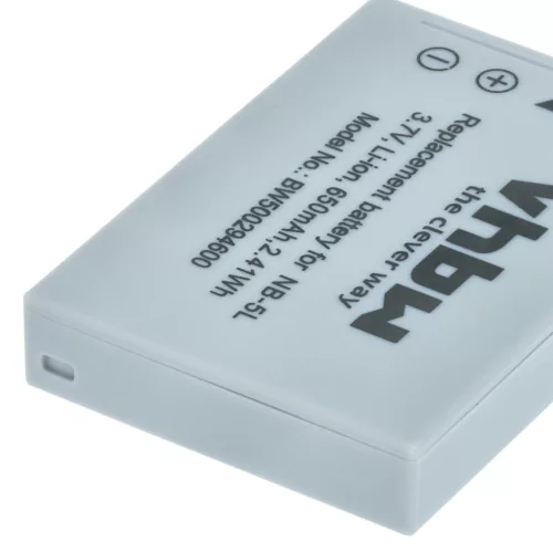 VHBW Akku Canon NB-5L - 650 mAh 3,6 V Li-Ion