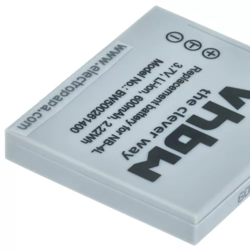 VHBW Akku Canon NB-4L Ersatz - 600 mAh 3,6 V Li-Ion