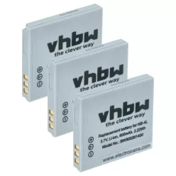 VHBW Akku Canon NB-4L Ersatz - 600 mAh 3,6 V Li-Ion