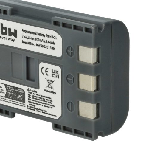 VHBW Videokamera Akku Canon NB-2LH, NB-2L - 600 mAh 7,2 V Li-Ion