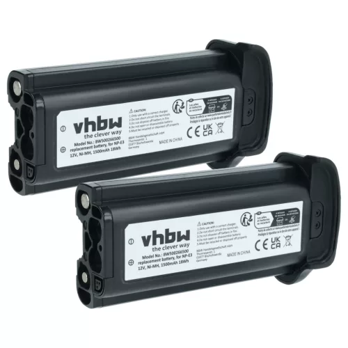 VHBW Battery replaces Canon NP-E3 - 1500 mAh 12 V NiMH