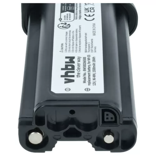 VHBW Battery replaces Canon NP-E3 - 1500 mAh 12 V NiMH