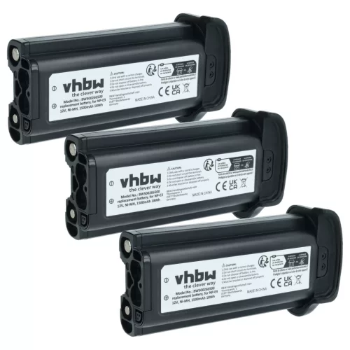 VHBW Battery replaces Canon NP-E3 - 1500 mAh 12 V NiMH