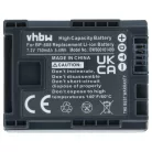 VHBW Videokamera Akku 2740B002, BP-808 - 750 mAh 7,2 V Li-Ion