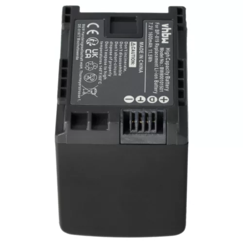 VHBW Videokamera Akku Canon 2740B002, BP-819 - 1600 mAh 7,2 V Li-Ion