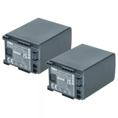 VHBW Videokamera Akku 2740B002, BP-827 - 2400 mAh 7,2 V Li-Ion