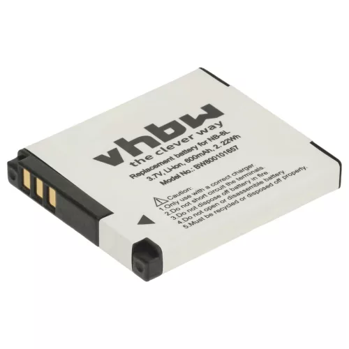 VHBW Akku Canon NB-8L - 600 mAh 3,6 V Li-Ion