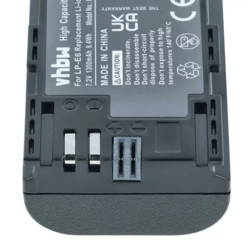 VHBW Akku Canon LP-E6 Ersatz - 1300 mAh 7,4 V Li-Ion
