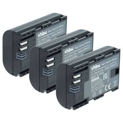 VHBW Akku Canon LP-E6 Ersatz - 1300 mAh 7,4 V Li-Ion