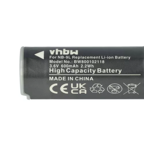 VHBW Akku Canon NB-9L - 600 mAh 3,6 V Li-Ion