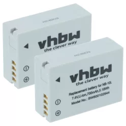 VHBW Akku Canon NB-10L Ersatz - 700 mAh 7,4 V Li-Ion