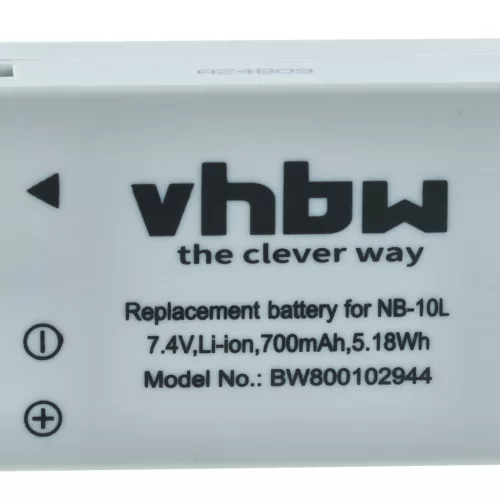 VHBW Akku Canon NB-10L Ersatz - 700 mAh 7,4 V Li-Ion