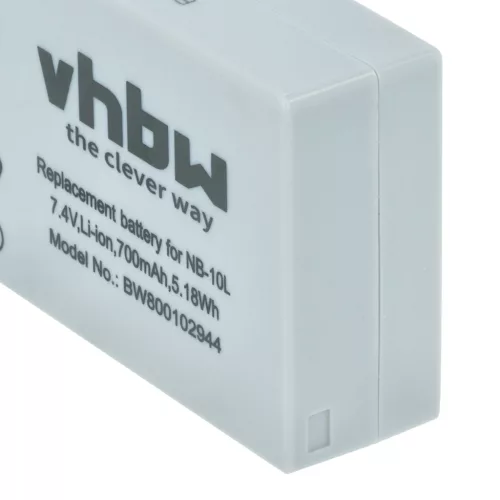 VHBW Akku Canon NB-10L Ersatz - 700 mAh 7,4 V Li-Ion