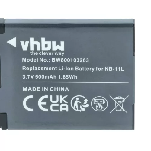 VHBW Kamera Akku NB-11LH, NB-11L - 500 mAh 3,7 V Li-Ion