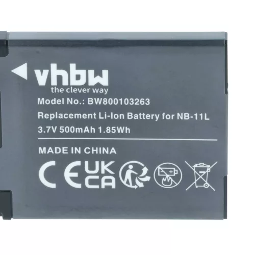VHBW Kamera Akku NB-11LH, NB-11L - 500 mAh 3,7 V Li-Ion