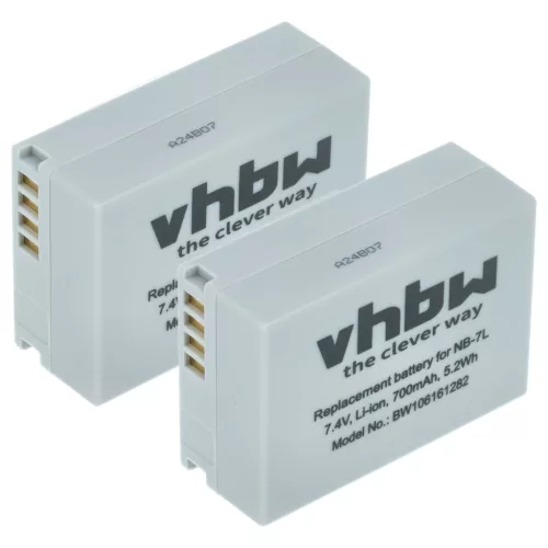 VHBW Akku für Canon NB-7L - 700 mAh 7,2 V Li-Ion