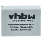 VHBW Akku für Canon NB-7L - 700 mAh 7,2 V Li-Ion