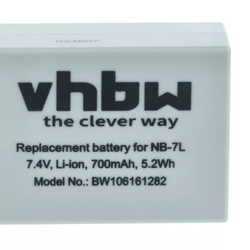 VHBW Akku für Canon NB-7L - 700 mAh 7,2 V Li-Ion